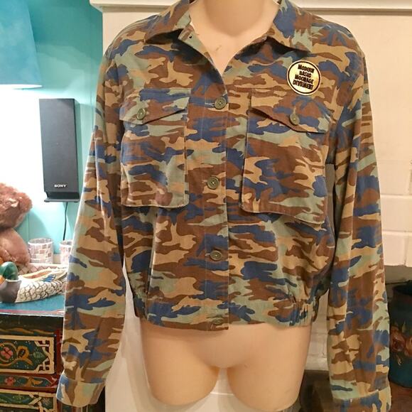 MOONAGE DEVILMENT UNIQUE EMBROIDERED CAMO CAMOUFLAGE PANTHER JACKET - Picture 2 of 5